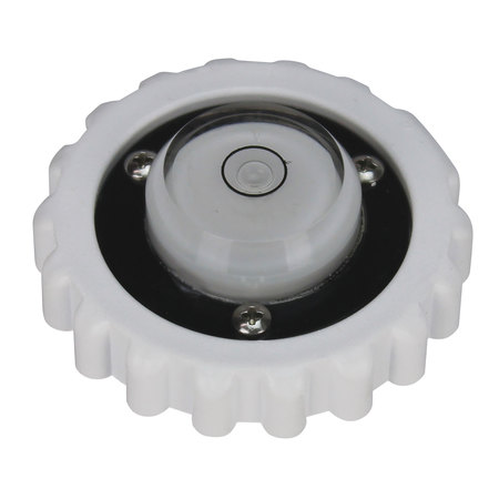 QUICK PRODUCTS Quick Products JQ-RLW Replacement Bubble Level Cap for Electric Tongue Jack - White JQ-RLW